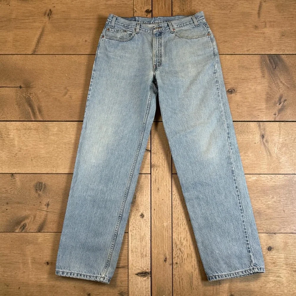 Vintage Levi's 550 Jeans Mens 38x34 (Fits 36x33) Blue Light Wash Relaxed Fit
